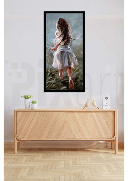 Beyaz Elbise Giymiş Kız Pixart Sanat Elmas Mozaik Tablo Diamond Türkiye 32*66 modelleri