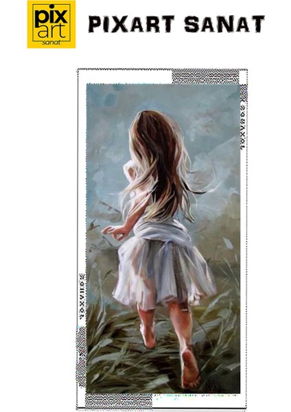 Beyaz Elbise Giymiş Kız Pixart Sanat Elmas Mozaik Tablo Diamond Türkiye 32*66 fırsatları