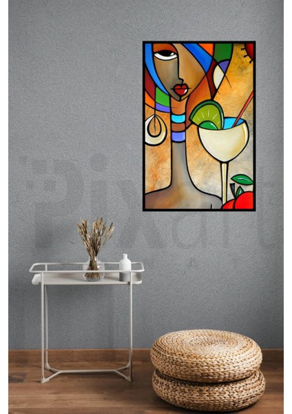 Kokteyl ve Kız Pixart Sanat Elmas Mozaik Tablo Diamond Türkiye 39*52 modelleri