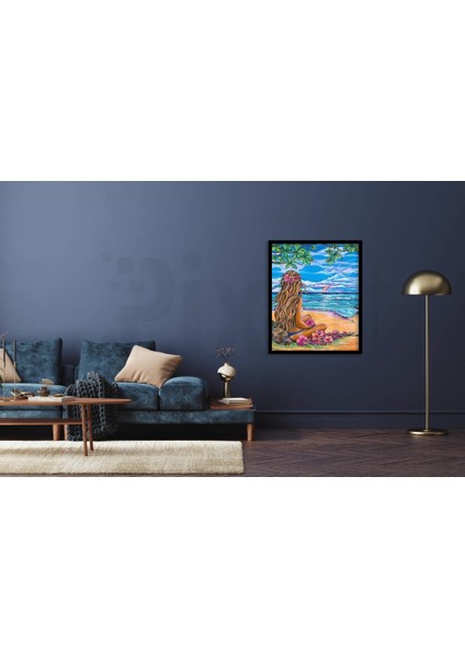 Plaj Keyfi Pixart Sanat Elmas Mozaik Tablo Diamond Türkiye 43*53 modelleri