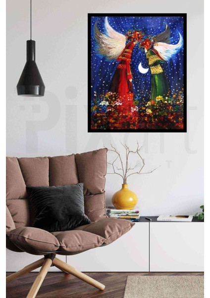 Gece Vakti Melekler Pixart Sanat Elmas Mozaik Tablo Diamond Türkiye 47*57 modelleri