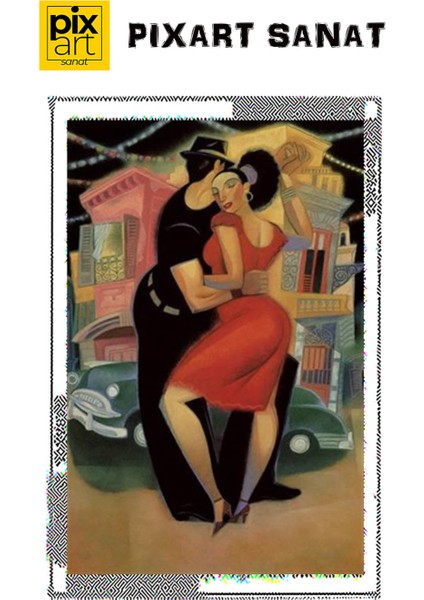 Dans Eden Çift Soyut Pixart Sanat Elmas Mozaik Tablo Diamond Türkiye 48*71 fırsatları