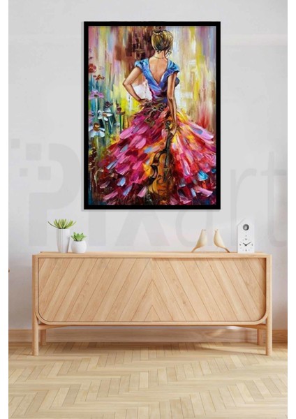 Arkası Dönük Renkli Kadın Pixart Sanat Elmas Mozaik Tablo Diamond Türkiye 38*53 fiyatları