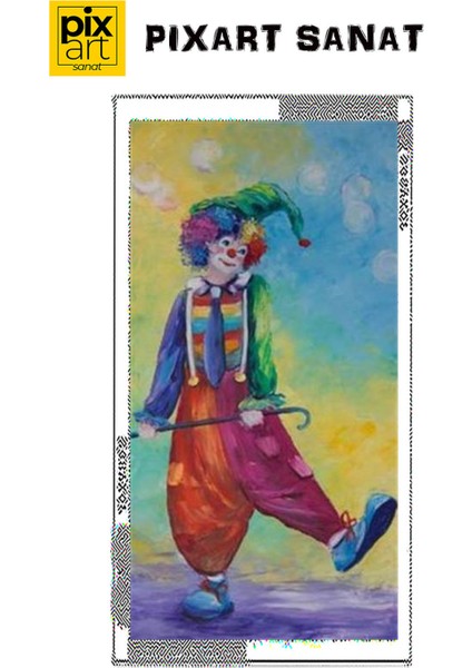 Palyaço Pixart Sanat Elmas Mozaik Tablo Diamond Türkiye 43*78 fırsatları