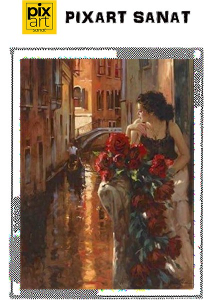 Venedikte Balkon Pixart Sanat Elmas Mozaik Tablo Diamond Türkiye 45*60 fırsatları