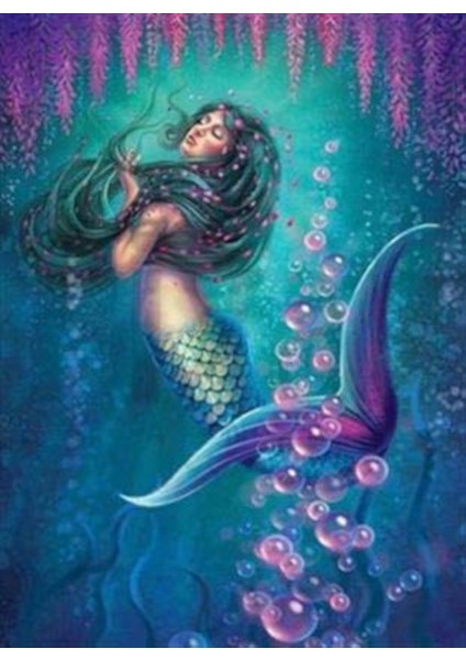 Deniz Kızı Pixart Sanat Elmas Mozaik Tablo Diamond Türkiye 45*63