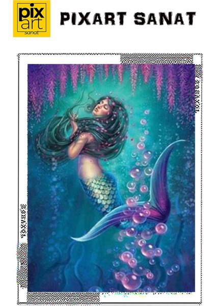 Deniz Kızı Pixart Sanat Elmas Mozaik Tablo Diamond Türkiye 45*63 fırsatları