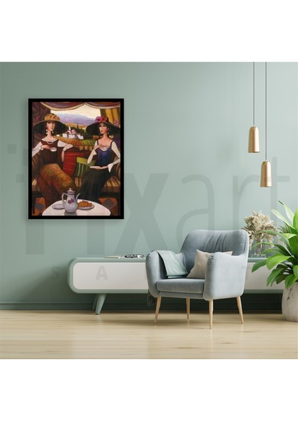 Asil Aile Çay Zamanı Pixart Sanat Elmas Mozaik Tablo Diamond Türkiye 45*58 modelleri