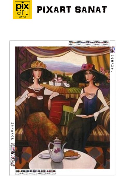 Asil Aile Çay Zamanı Pixart Sanat Elmas Mozaik Tablo Diamond Türkiye 45*58 fırsatları