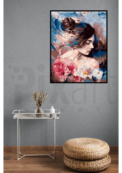 Göğsümde Çiçekler Pixart Sanat Elmas Mozaik Tablo Diamond Türkiye 46 x 58 cm fiyatları