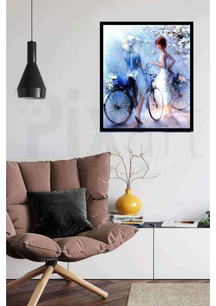 Bisikletli Iki Kız 41 x 51 cm fiyatları