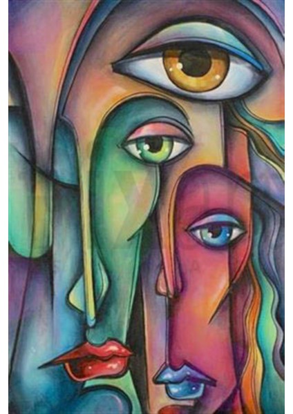 Soyut Resim Elmas Mozaik 33 x 51 cm