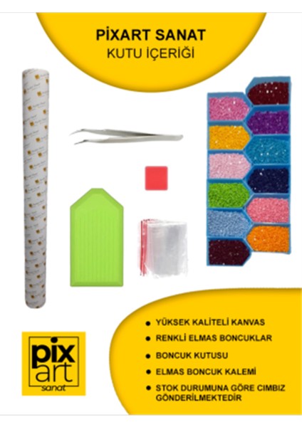 Çay Keyfi Pixart Sanat Elmas Mozaik Tablo Diamond Türkiye 48*60 indirimleri