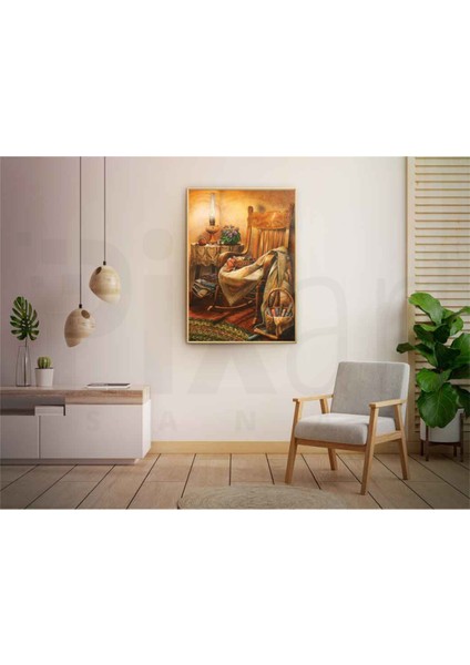 Eski Zaman Sandalye Pixart Sanat Elmas Mozaik Tablo Diamond Türkiye 60*78