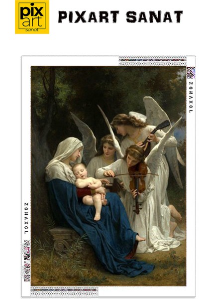 Hz Meryem Hz Isa Ve Melekleri 41 x 46 Elmas Mozaik Tablo fırsatları