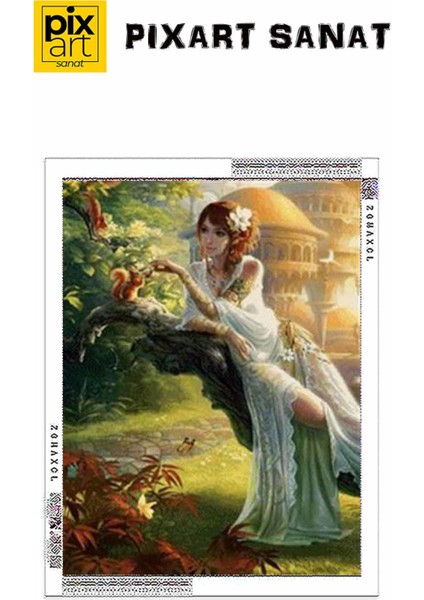 Sincaplarla Ilgilenen Kadın Pixart Sanat Elmas Mozaik Tablo Diamond Türkiye 45*58 fırsatları