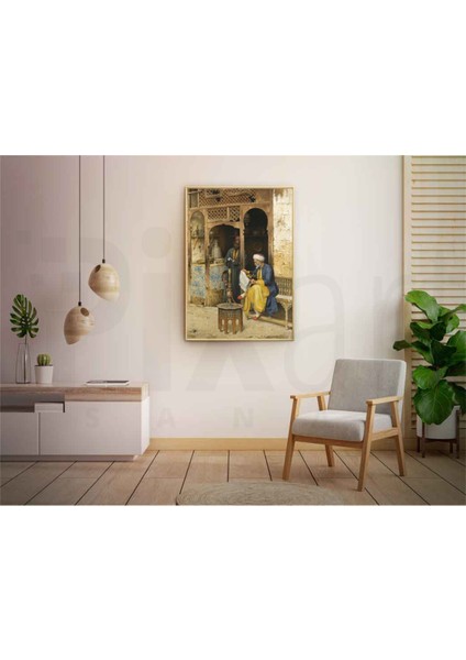 Arthur Von Ferraris Kahvehane Kahire 40 x 60 Elmas Mozaik Tablo