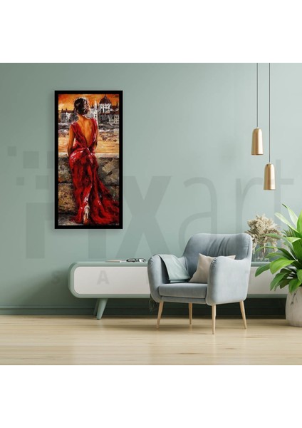 Kıyıda Kırmızılı Kız 33 x 66 cm fiyatları