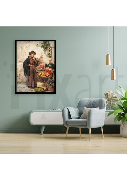 Ludwig Passini Guzel Meyve Saticisi 40 x 60 Elmas Mozaik Tablo fiyatları