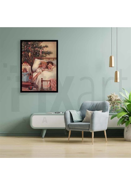 Yılbaşı Sabahı Uyuyan Çocuklar Pixart Sanat Elmas Mozaik Tablo Diamond Türkiye 38*53 fiyatları