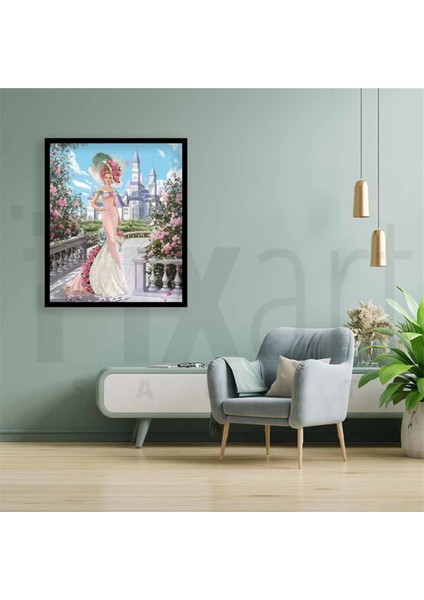 Şık Kadın Pixart Sanat Elmas Mozaik Tablo Diamond Türkiye 63*78 modelleri