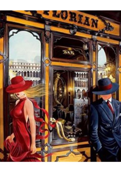 Gizemli Kadın ve Erkek Pixart Sanat Elmas Mozaik Tablo Diamond Türkiye 50*63