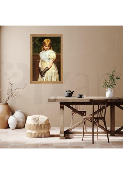 Beyaz Elbiseli Uzgun Kiz 38 x 69 Elmas Mozaik Tablo fiyatları