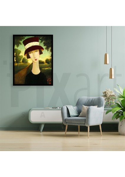 Derin Bakışlı Kadın Pixart Sanat Elmas Mozaik Tablo Diamond Türkiye 45*55 fiyatları