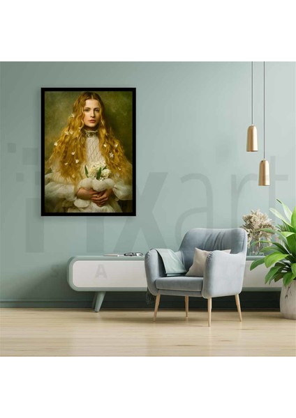 Sarisin Guzel Gelin 40 x 60 Elmas Mozaik Tablo