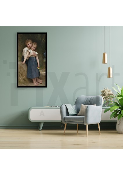 Iki Kiz Kardes 30 x 51 Elmas Mozaik Tablo modelleri