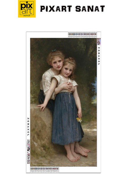 Iki Kiz Kardes 30 x 51 Elmas Mozaik Tablo fırsatları