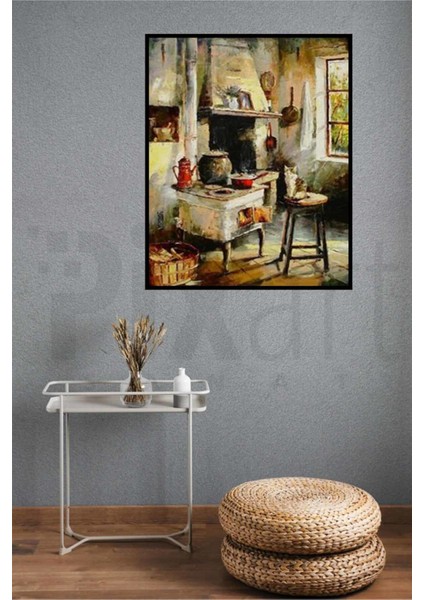 Vintage Mutfak Pixart Sanat Elmas Mozaik Tablo Diamond Türkiye 48*58 modelleri