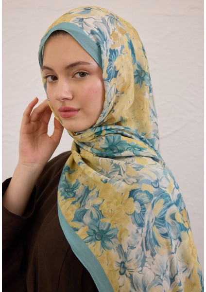 Summer Bloom Desen Rami Şal Soft Mavi fiyatları