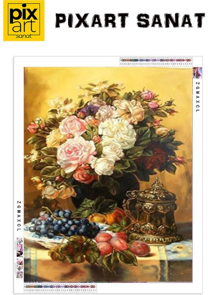 Masanın Güzeli Güller Pixart Sanat Elmas Mozaik Tablo Diamond Türkiye 55*83 fırsatları