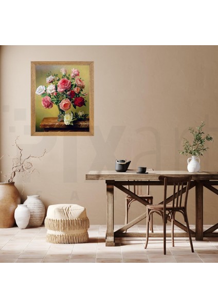 Vazodaki Guller 51 x 71 Elmas Mozaik Tablo modelleri