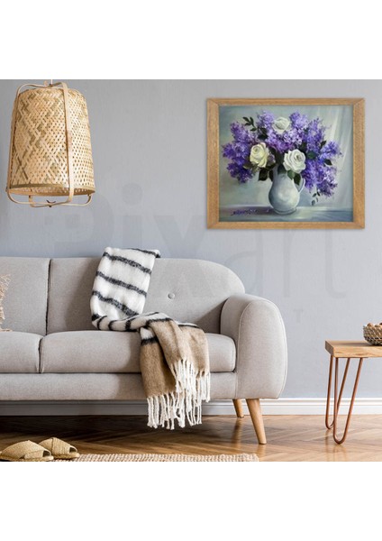 Mor Salkımlar ve Narin Güller Pixart Sanat Elmas Mozaik Tablo Diamond Türkiye 60*45 fiyatları
