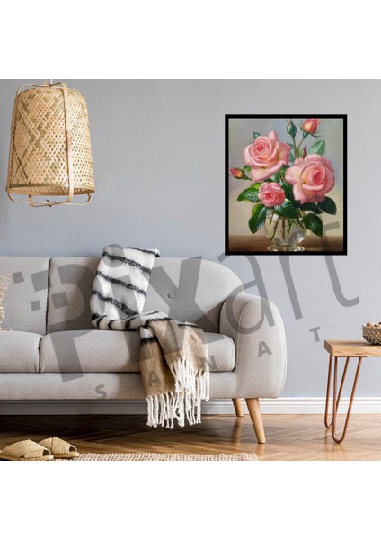 Dalından Yeni Koparılmış Güller Pixart Sanat Elmas Mozaik Tablo Diamond Türkiye 45*53 modelleri