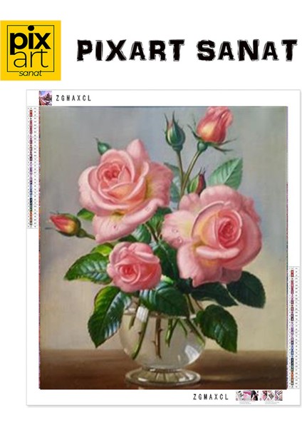 Dalından Yeni Koparılmış Güller Pixart Sanat Elmas Mozaik Tablo Diamond Türkiye 45*53 fırsatları
