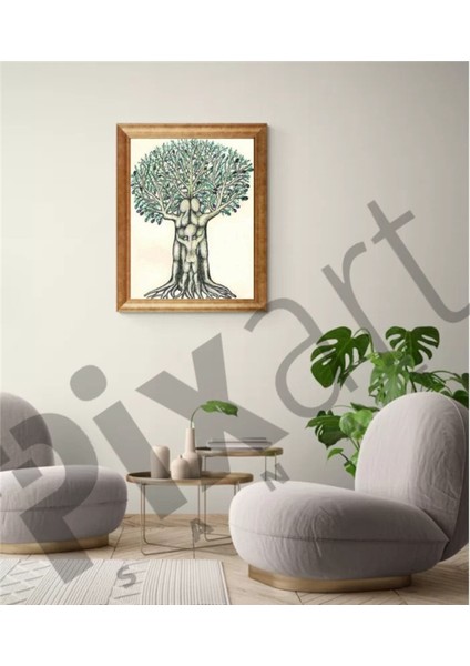 Aile Ağacı Pixart Sanat Elmas Mozaik Tablo Diamond Türkiye 66*83 fiyatları