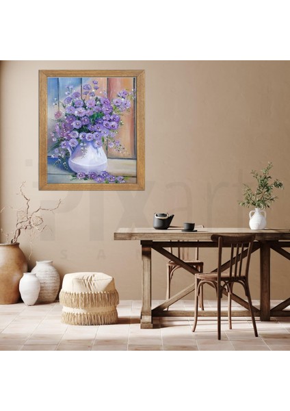 Mor Kır Çiçekleri Pixart Sanat Elmas Mozaik Tablo Diamond Türkiye 66*78 modelleri