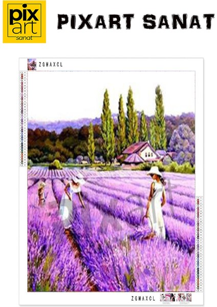 Lavanta Kokulu Tarla Pixart Sanat Elmas Mozaik Tablo Diamond Türkiye 52*52 fırsatları