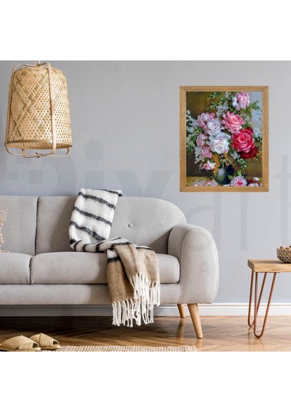 Vazodaki Güller Pixart Sanat Elmas Mozaik Tablo Diamond Türkiye 40*53 fiyatları