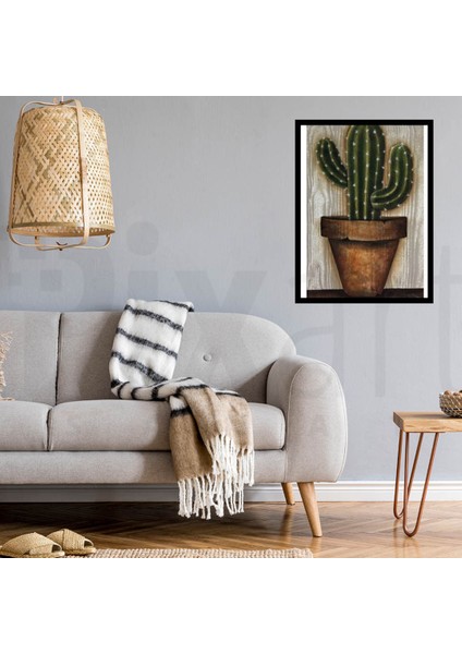 Vazoda Kaktus 36 x 71 Elmas Mozaik Tablo fiyatları