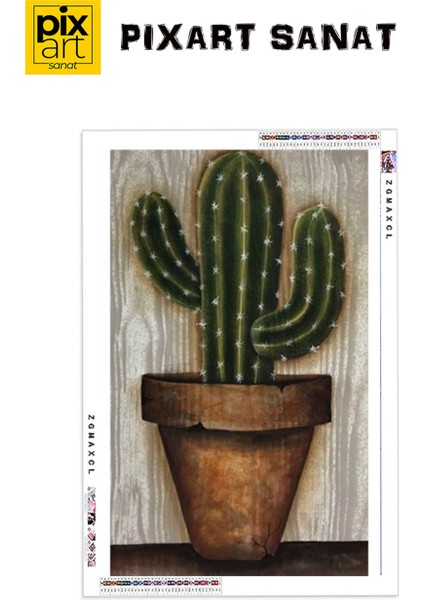 Vazoda Kaktus 36 x 71 Elmas Mozaik Tablo fırsatları