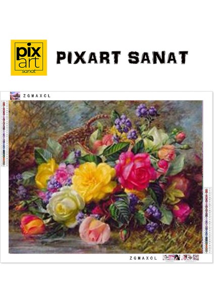 Karışık Gül Buketi Pixart Sanat Elmas Mozaik Tablo Diamond Türkiye 71*58 fırsatları