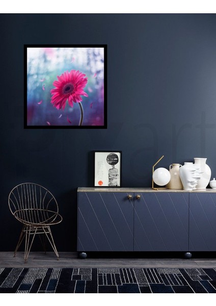 Yaprakları Savrulan Pembe Çiçek Pixart Sanat Elmas Mozaik Tablo Diamond Türkiye 53*53 fiyatları
