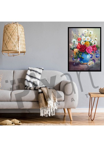 Guller Ve Cicekler 51 x 69 Elmas Mozaik Tablo fiyatları
