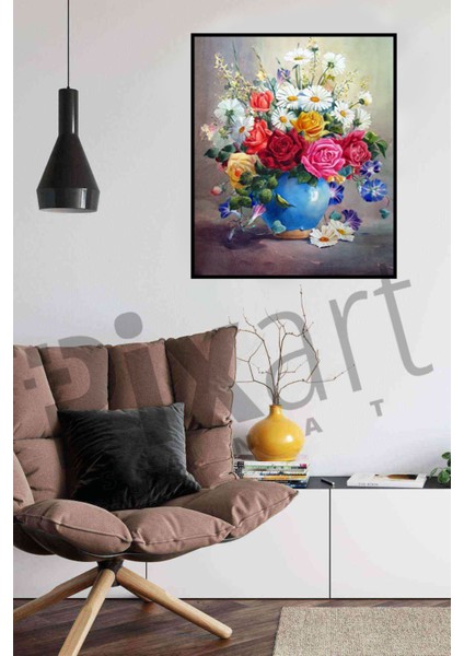 Guller Ve Cicekler 51 x 69 Elmas Mozaik Tablo modelleri