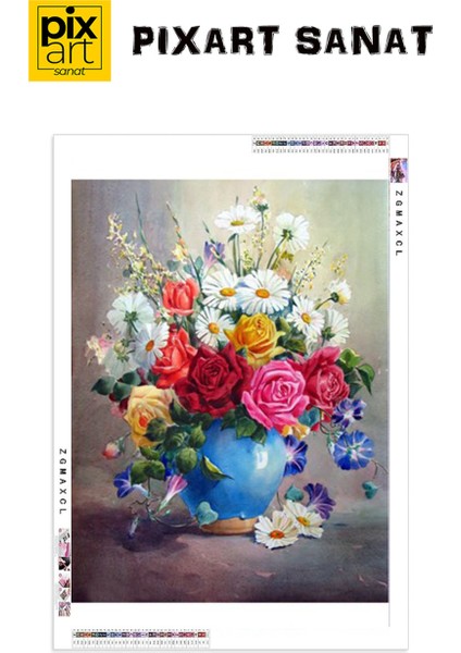 Guller Ve Cicekler 51 x 69 Elmas Mozaik Tablo fırsatları