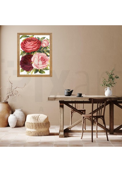 Üç Farklı Gül Pixart Sanat Elmas Mozaik Tablo Diamond Türkiye 35*45 fiyatları